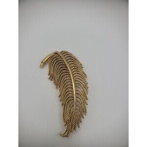 Vintage Monet Brooch Pin Gold Tone Mid Century Modern Gold Tone Jewelry Costume